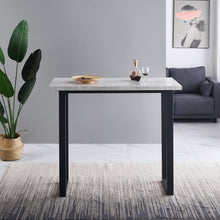 Load image into Gallery viewer, Ainpecca Bar Table Breakfast Counter Table with Marble Effect Top and Metal Legs Industrial Style Coffee Kitchen 105BT