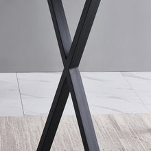 Load image into Gallery viewer, Ainpecca Bar Table Breakfast Counter Table with Marble Effect Top and Metal Legs Industrial Style Coffee Kitchen 104BT