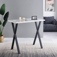 Load image into Gallery viewer, Ainpecca Bar Table Breakfast Counter Table with Marble Effect Top and Metal Legs Industrial Style Coffee Kitchen 104BT