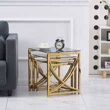 Load image into Gallery viewer, Ainpecca Nest of Coffee Tables Set 3 Piece Nesting Sofa End Side Table For Living Room 02CT
