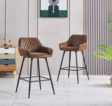 Load image into Gallery viewer, Cbmond Bar Stools  (Black Metal Legs)