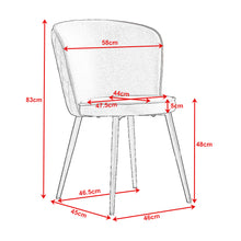 Load image into Gallery viewer, Ainpecca Set of 2/4/6 Dining Chairs with Metal Legs Kitchen Home Furniture 017MCC