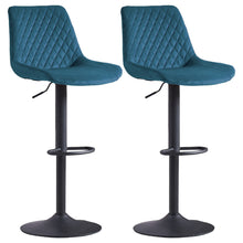 Load image into Gallery viewer, Ainpecca Bar Stools Set of 2 Velvet Swivel Gas Lift Chairs Kitchen 130MC