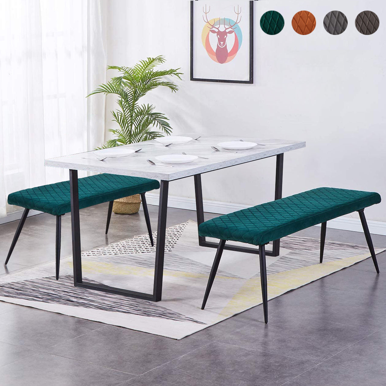 Ainpecca Dining Table Set Oak Effect Dining Table With 4 | Senegal